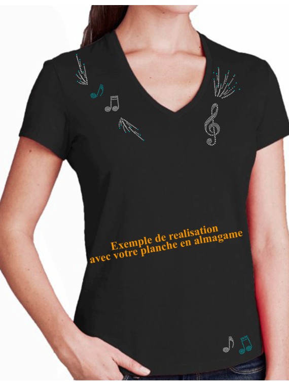 Transfert thermocollant planche musique