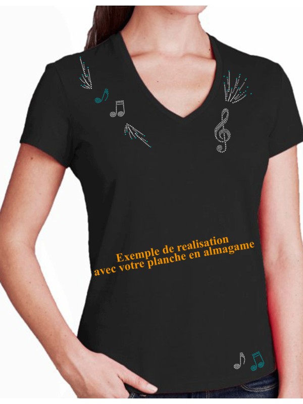 Transfert thermocollant planche musique