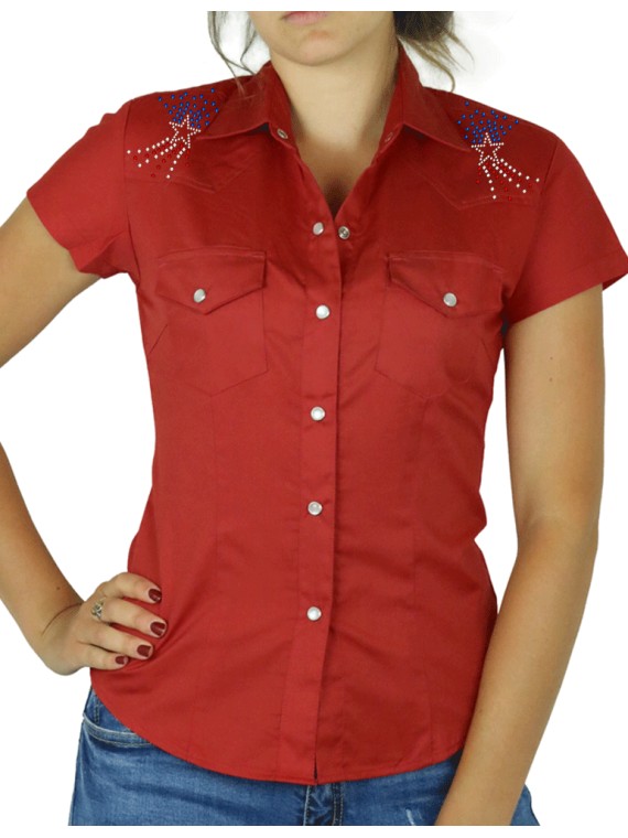 American boot - Chemise Femme Manches Courtes