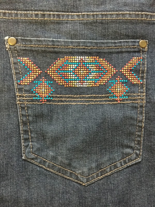 motif poche amérindien style navajo