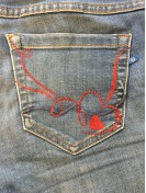 Motif strass poche coeur