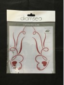 Motif poche coeur strass