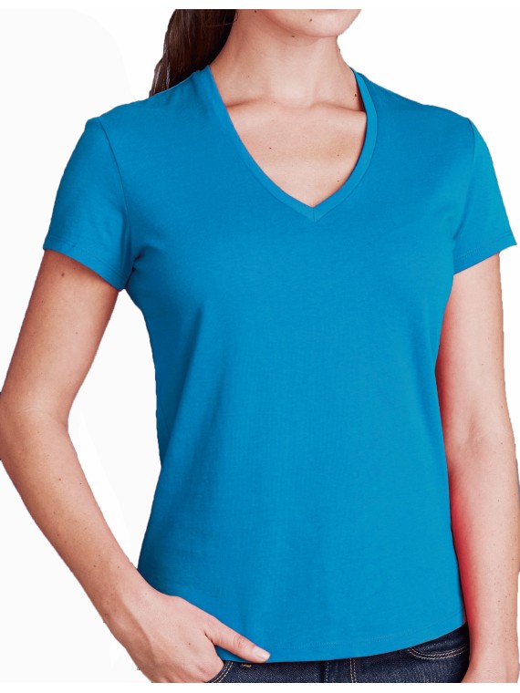 T-shirt femme V classique