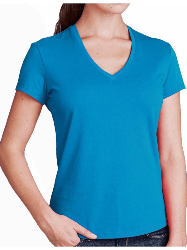T-shirt femme V classique