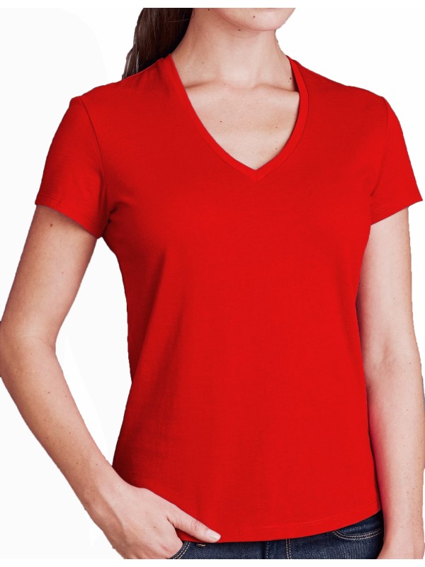 T-shirt femme V classique