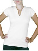 T-shirt femme col V