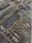 Crane buffle en strass customisation poche jeans
