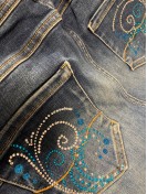 Strass poche jeans