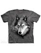 T-shirt motif loup wolf portrait