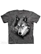 T-shirt motif loup wolf portrait
