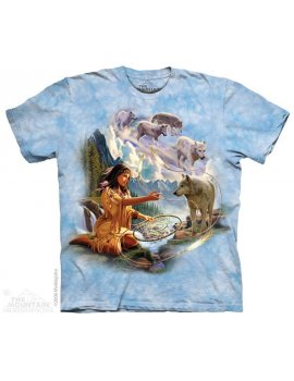 Dreams Of The Wolf - Native american T-shirt - The Mountain