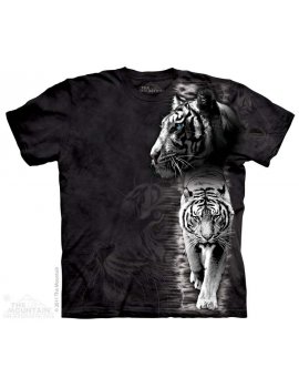 The mountain t-shirt - White tiger stripe