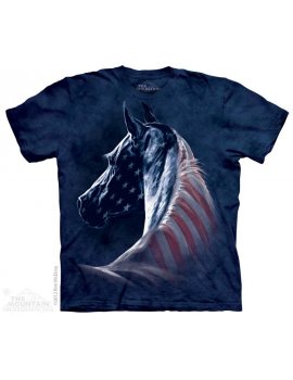 Patriotic Horse -T-shirt cheval -The Mountain