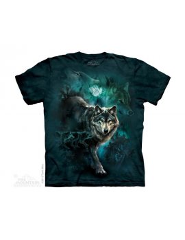 Night Wolves Collage - T-shirt enfant loup - The Mountain