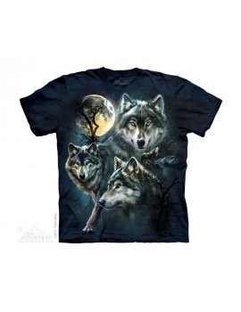 Moon Wolves Collage - T-shirt enfant loups - The Mountain
