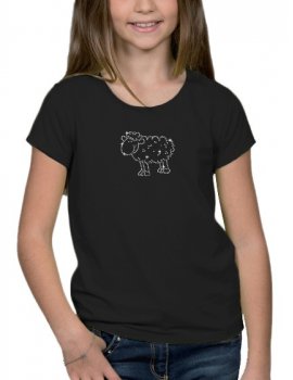 Mouton Strass - T-shirt Fillette