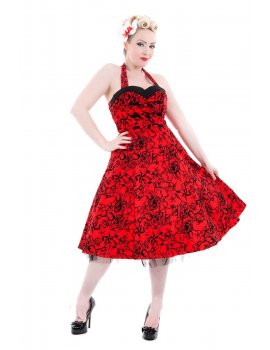 Robe - Taffeta Flocked Halter