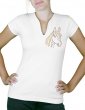 Pony rhinestone - Women's V-neck T-shirt