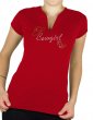 Cowgirl strass - T-shirt femme Col V