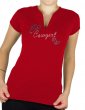 Cowgirl strass - T-shirt femme Col V