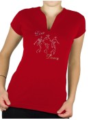 Dancers line dance - Women's Col V T-shirt