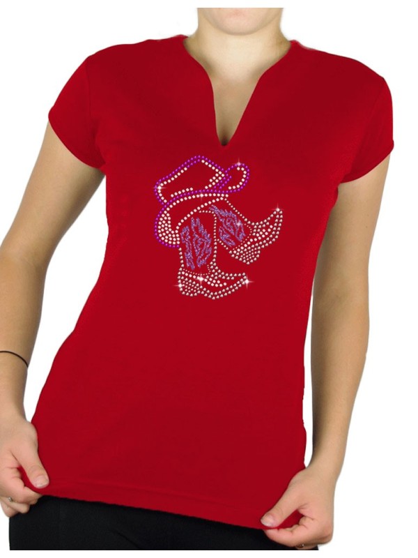 Bottes sous chapeau Women's V-neck T-shirt