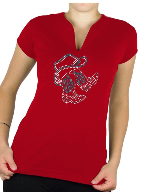 Bottes sous chapeau Women's V-neck T-shirt