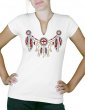 Indian rhinestone necklace - Women's V-neck T-shirt