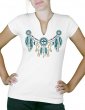 collier indien - T-shirt femme Col V