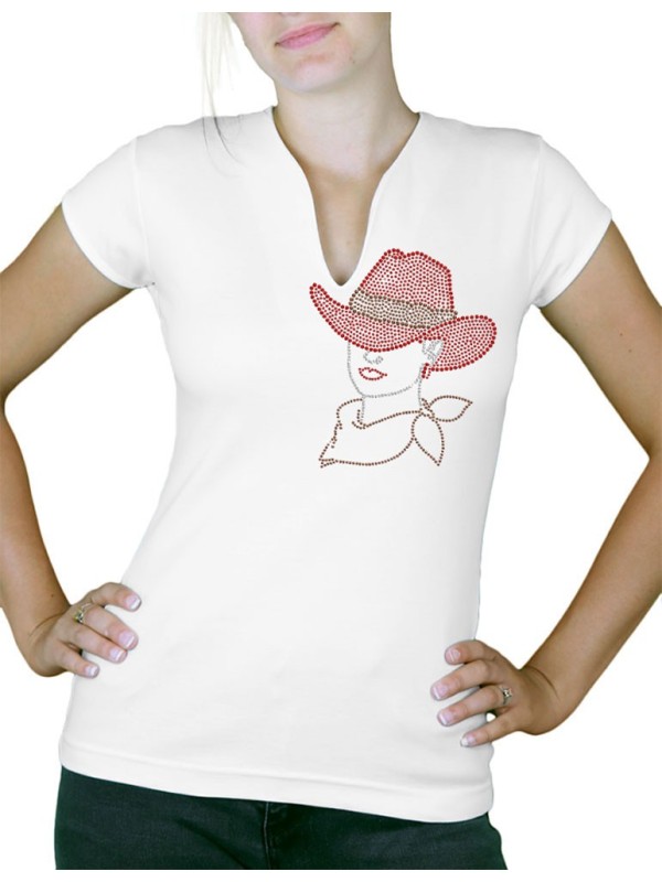 Woman with hat - Col V Women's T-shirt