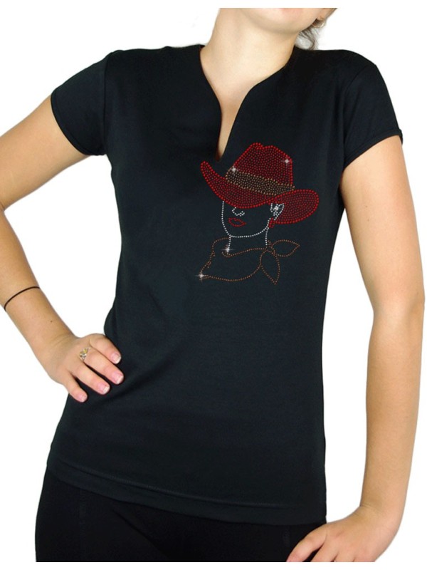 Woman with hat - Col V Women's T-shirt