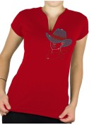 Woman with hat - Col V Women's T-shirt