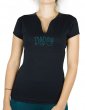 Dance strass - T-shirt femme Col V