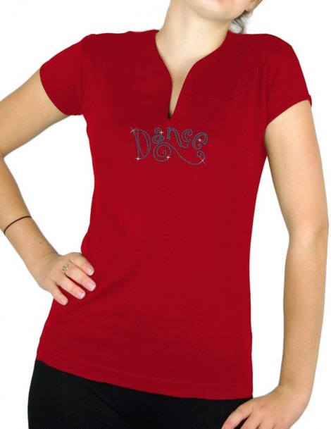 Dance rhinestone - Women's V-neck T-shirt