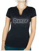 Rhinestone Splash Dance - Women's V-Neck T-Shirt