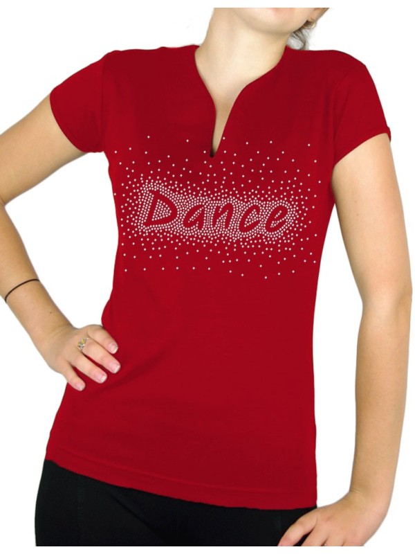 Rhinestone Splash Dance - Women's V-Neck T-Shirt
