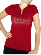 Rhinestone Splash Dance - Women's V-Neck T-Shirt