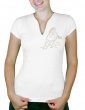 Cheval au galop strass - T-shirt femme Col V