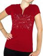 Line dance Etoiles - T-shirt femme Col V