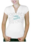 Line dance Etoiles - T-shirt femme Col V