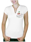 Hirondelles rock'n roll - T-shirt femme Col V