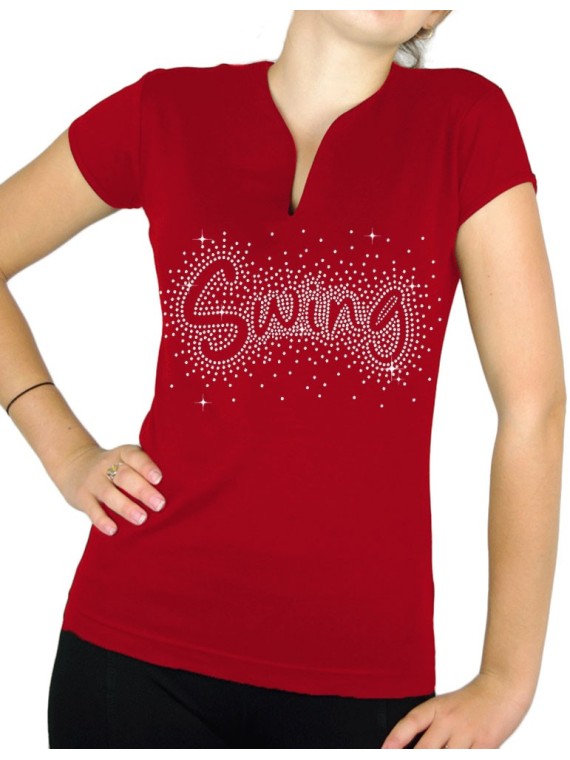 Swing éclaté - T-shirt femme Col V