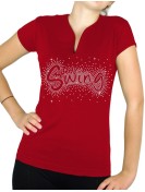 Swing éclaté - T-shirt femme Col V