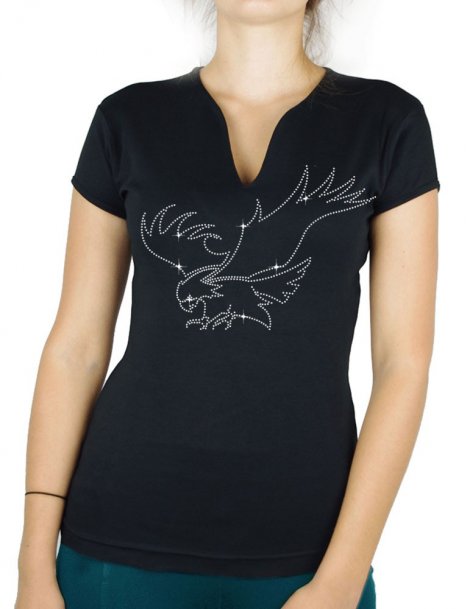 Aigle chasse - T-shirt femme Col V