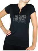 Line Dance miroir - T-shirt femme Col V