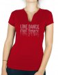 Line Dance miroir - T-shirt femme Col V