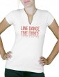 Line Dance miroir - T-shirt femme Col V