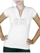 Line Dance miroir - T-shirt femme Col V