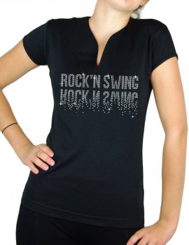 Rock'n Swing miroir - T-shirt femme Col V