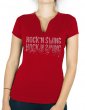 Rock'n Swing - T-shirt femme Col V